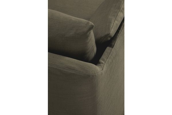 WEAVE SOFA - GREEN FABRIC - 3 SEATER - REMOVABLE COVER 244 X 95 X 75 21413