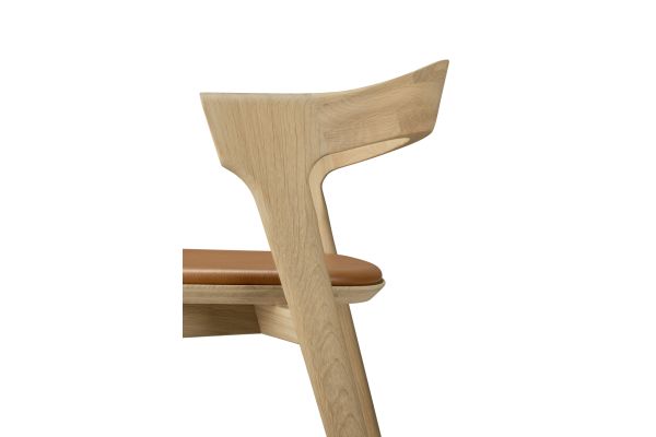 BOK BAR STOOL - VARNISHED OAK - COGNAC LEATHER 50 X 53 X 103 51563