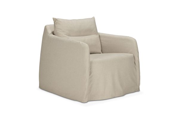 WEAVE LOUNGE CHAIR - BONE FABRIC - REMOVABLE COVER 80 X 87 X 75 21410