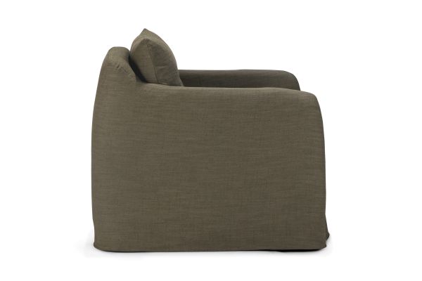 WEAVE LOUNGE CHAIR - GREEN FABRIC - REMOVABLE COVER 80 X 87 X 75 21411