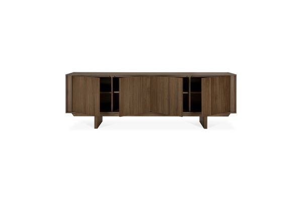 PILLAR SIDEBOARD - VARNISHED TEAK - WILD BROWN - 4 DOORS 220 X 45 X 70 14323