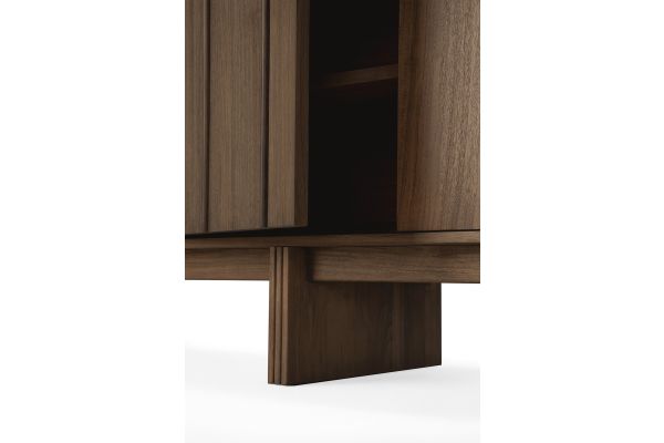 PILLAR SIDEBOARD - VARNISHED TEAK - WILD BROWN - 4 DOORS 220 X 45 X 70 14323