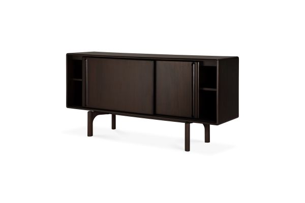 FLOW SIDEBOARD - VARNISHED MAHOGANY - ROSE BROWN - 2 SLIDING DOORS 224 X 45 X 82 35086