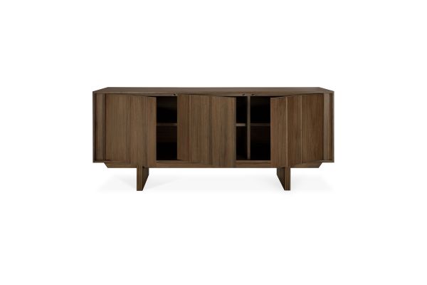 PILLAR SIDEBOARD - VARNISHED TEAK - WILD BROWN - 3 DOORS 169 X 45 X 70 14322