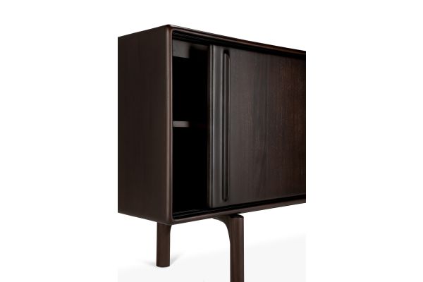 FLOW SIDEBOARD - VARNISHED MAHOGANY - ROSE BROWN - 2 SLIDING DOORS 168 X 45 X 82 35085