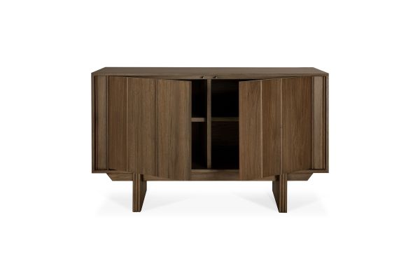 PILLAR SIDEBOARD - VARNISHED TEAK - WILD BROWN - 2 DOORS 119 X 45 X 70 14321