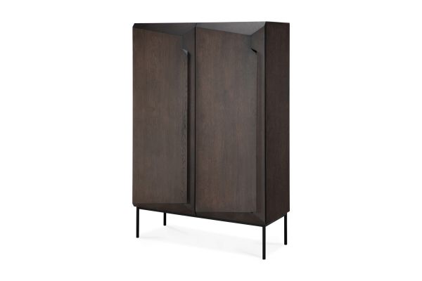 STAIRS CUPBOARD - VARNISHED OAK - BROWN - 2 DOORS 100 X 46 X 150 50441