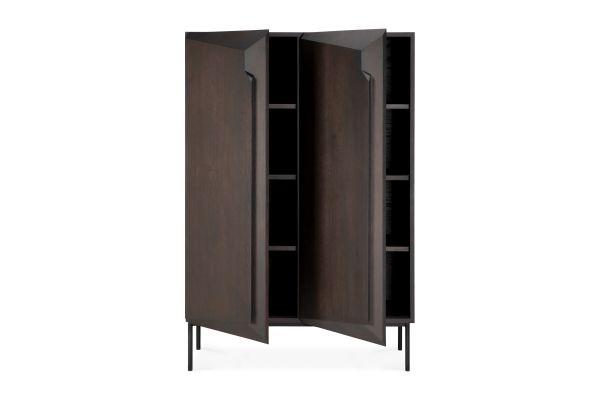 STAIRS CUPBOARD - VARNISHED OAK - BROWN - 2 DOORS 100 X 46 X 150 50441