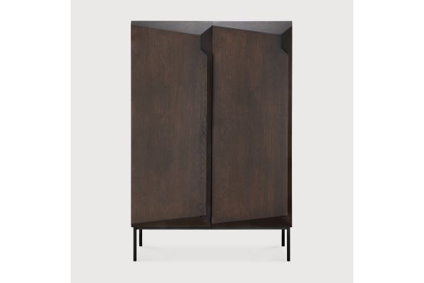 STAIRS CUPBOARD - VARNISHED OAK - BROWN - 2 DOORS 100 X 46 X 150 50441