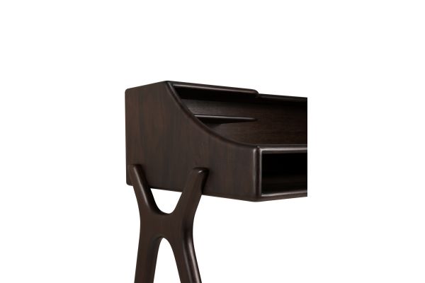 FLOW DESK - VARNISHED MAHOGANY - ROSE BROWN 