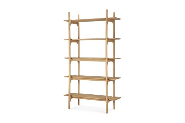 PI RACK - OAK - 5 SHELVES 110 X 39 X 187 51347