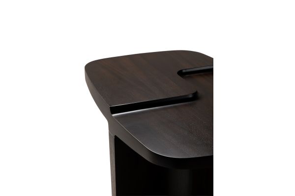 BRUTALIST COFFEE TABLE - VARNISHED MAHOGANY -35160