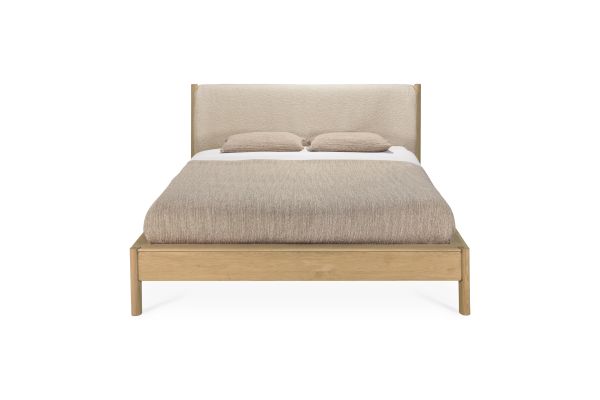 PI BED - OAK - CLOUD FABRIC - MATTRESS 180X200 