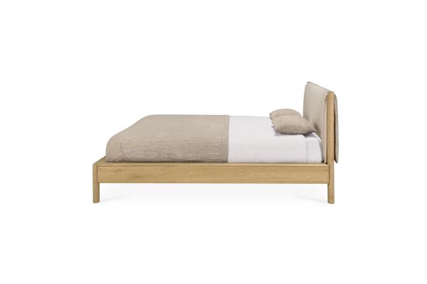 PI BED - OAK - CLOUD FABRIC - MATTRESS 180X200 