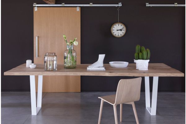 Bart eiken boomstamtafel 