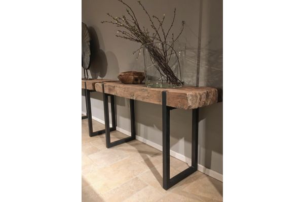 Rustieke teak salontafel